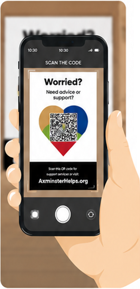 Scan the QR code illustration