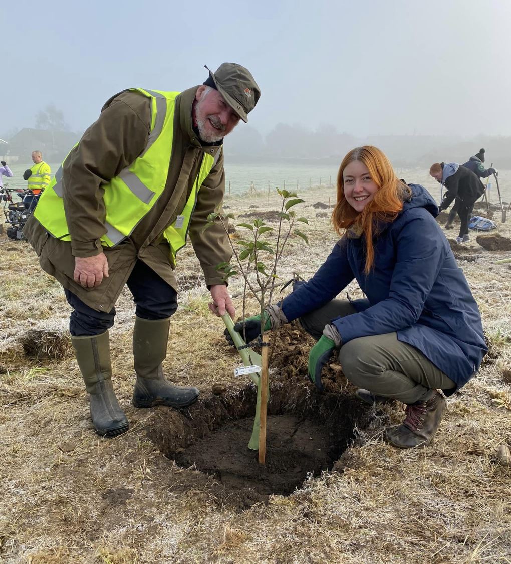 Tree warden Mike and a volunteer