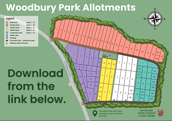 Woodbury Park Allotment Map illustration